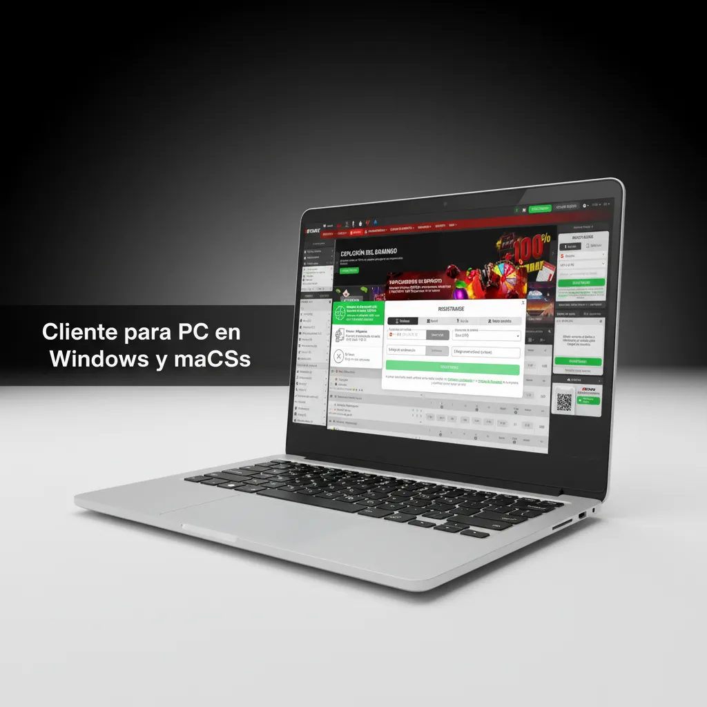 Sin app de escritorio: accede al sitio oficial para apostar y jugar en Windows y macOS con todas las funciones.