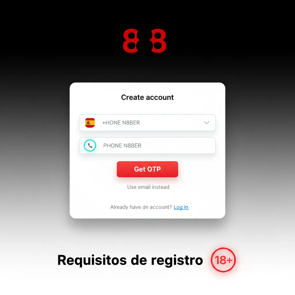 Infografía de requisitos de registro en España: 18+, DNI/NIE y selfie, prueba de domicilio, una cuenta, pagos a tu nombre.