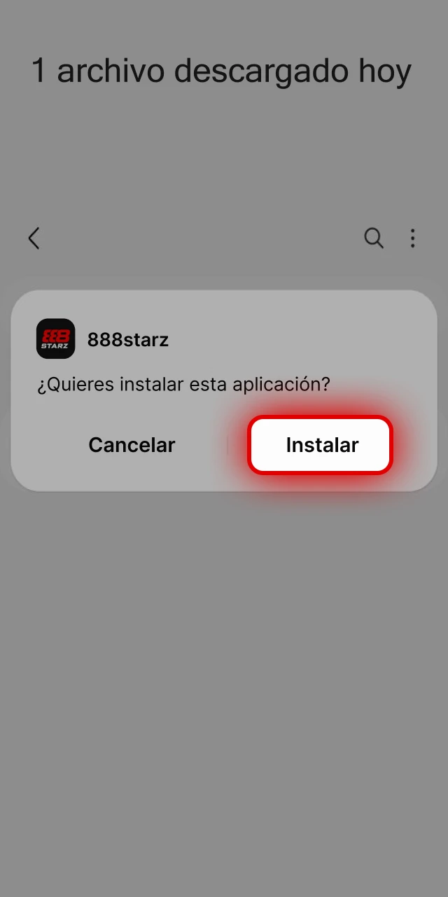 Descubre cómo confirmar la instalación de 888starz Android.