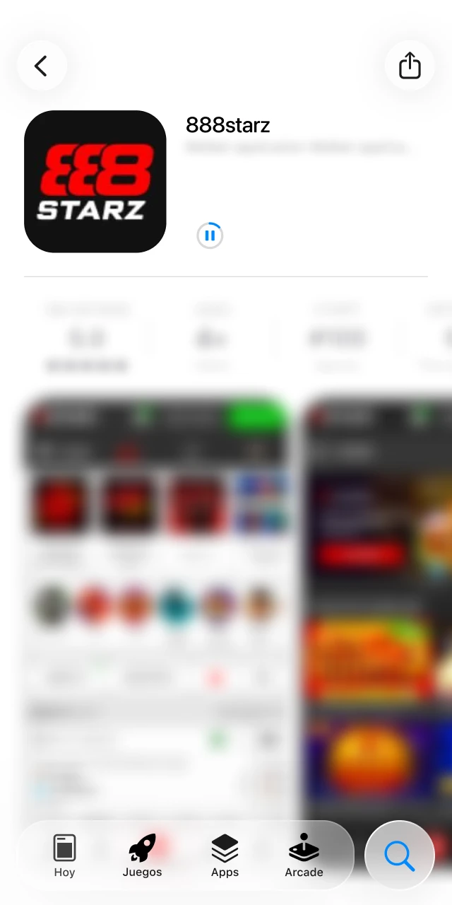 Descubre cómo esperar la instalación de 888starz iOS.