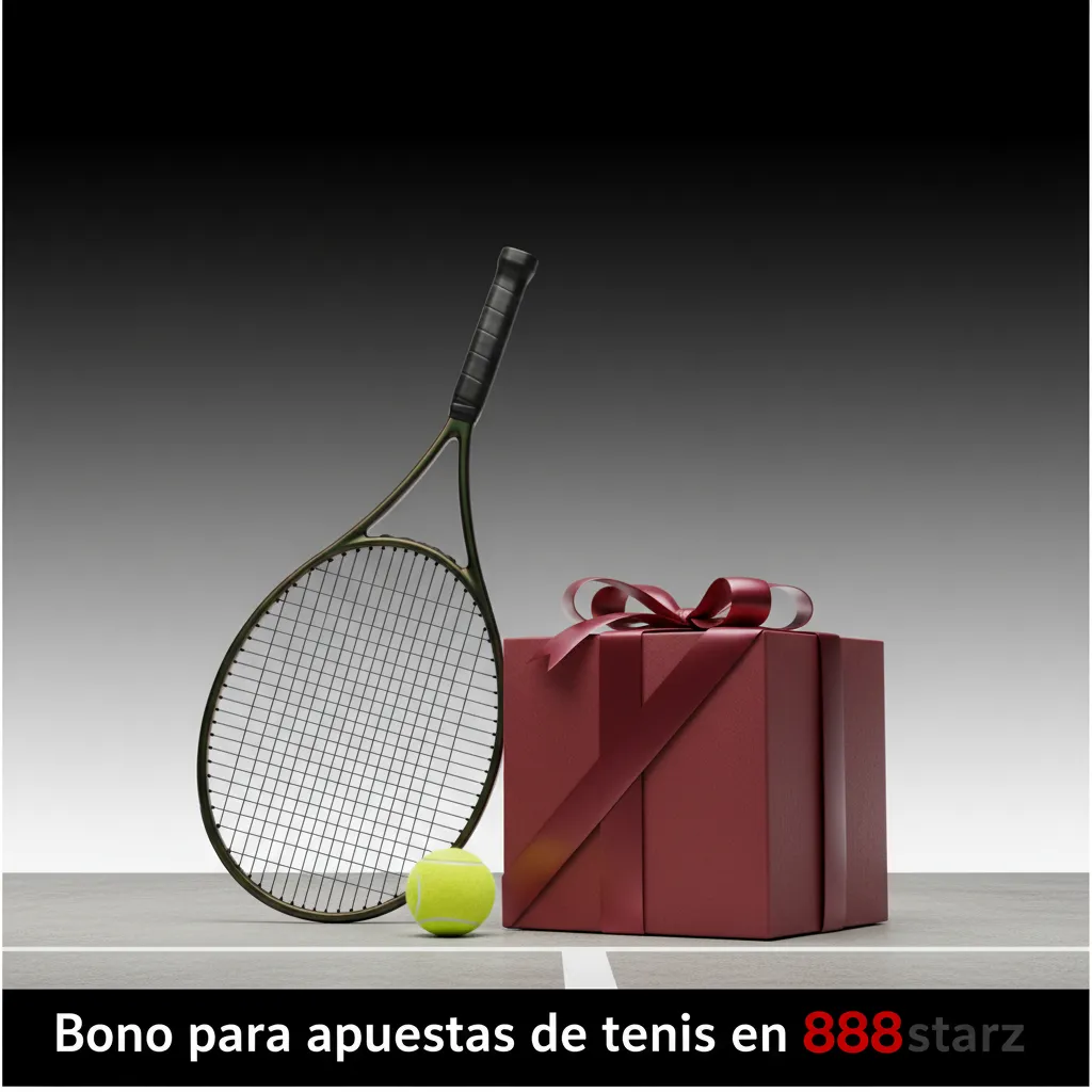 Banner de bono para apuestas de tenis en 888starz; solo cuentas verificadas en España, sujeto a TyC y cuota mínima.