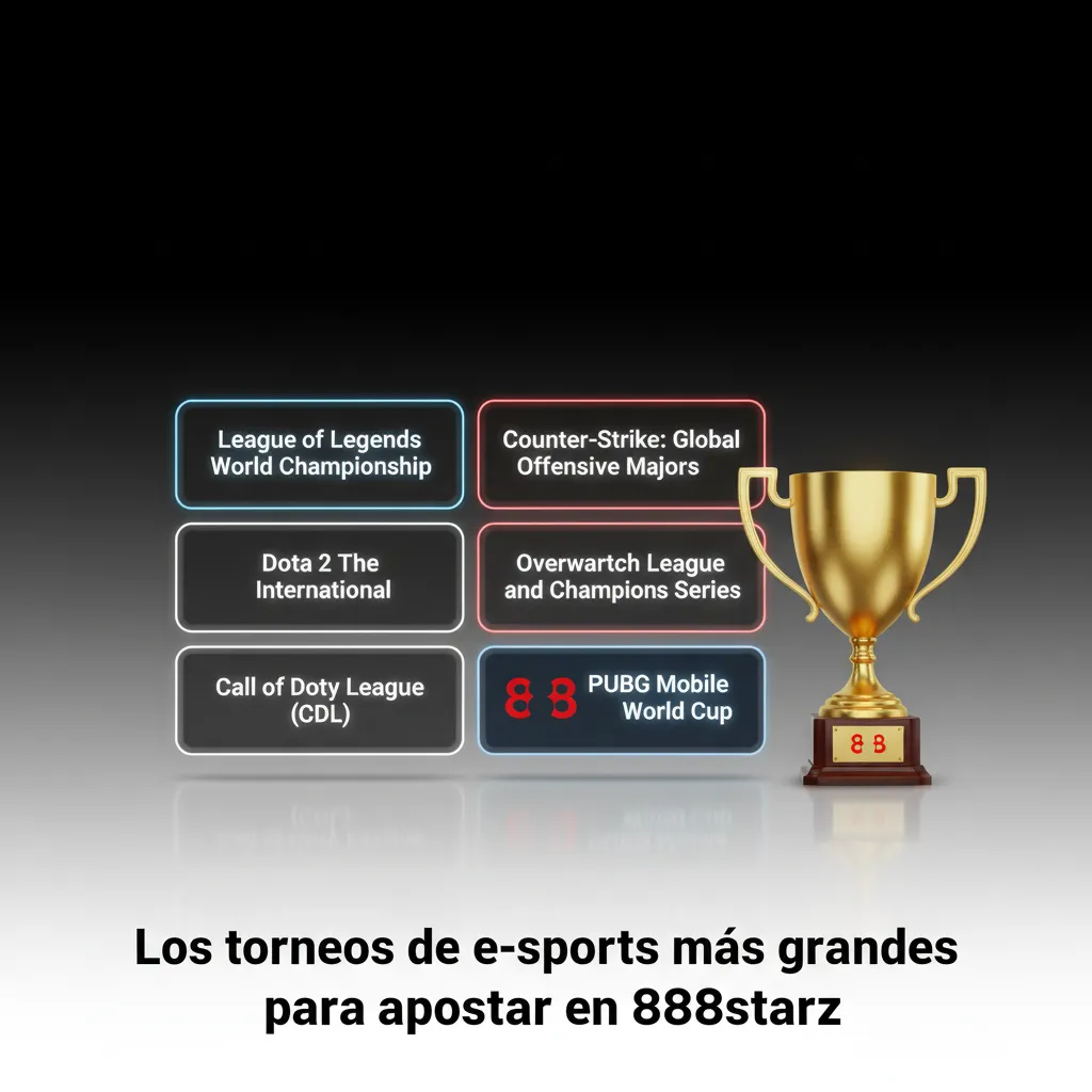Los mayores torneos de e‑sports para apostar en 888starz: CS2, Dota 2, LoL, Valorant, StarCraft II, R6 y Rocket League.
