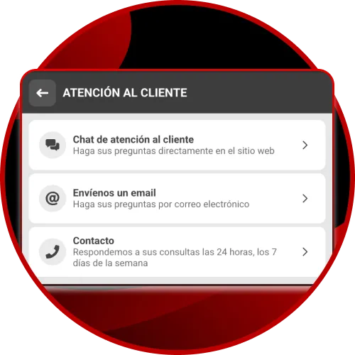 Resuelve tus dudas contactando a la atención al cliente desde la App 888starz.