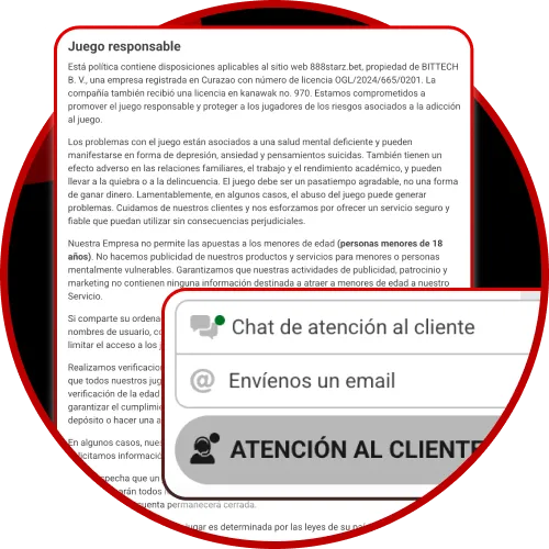 Mantén un juego más responsable y bajo control absoluto dentro de 888starz.