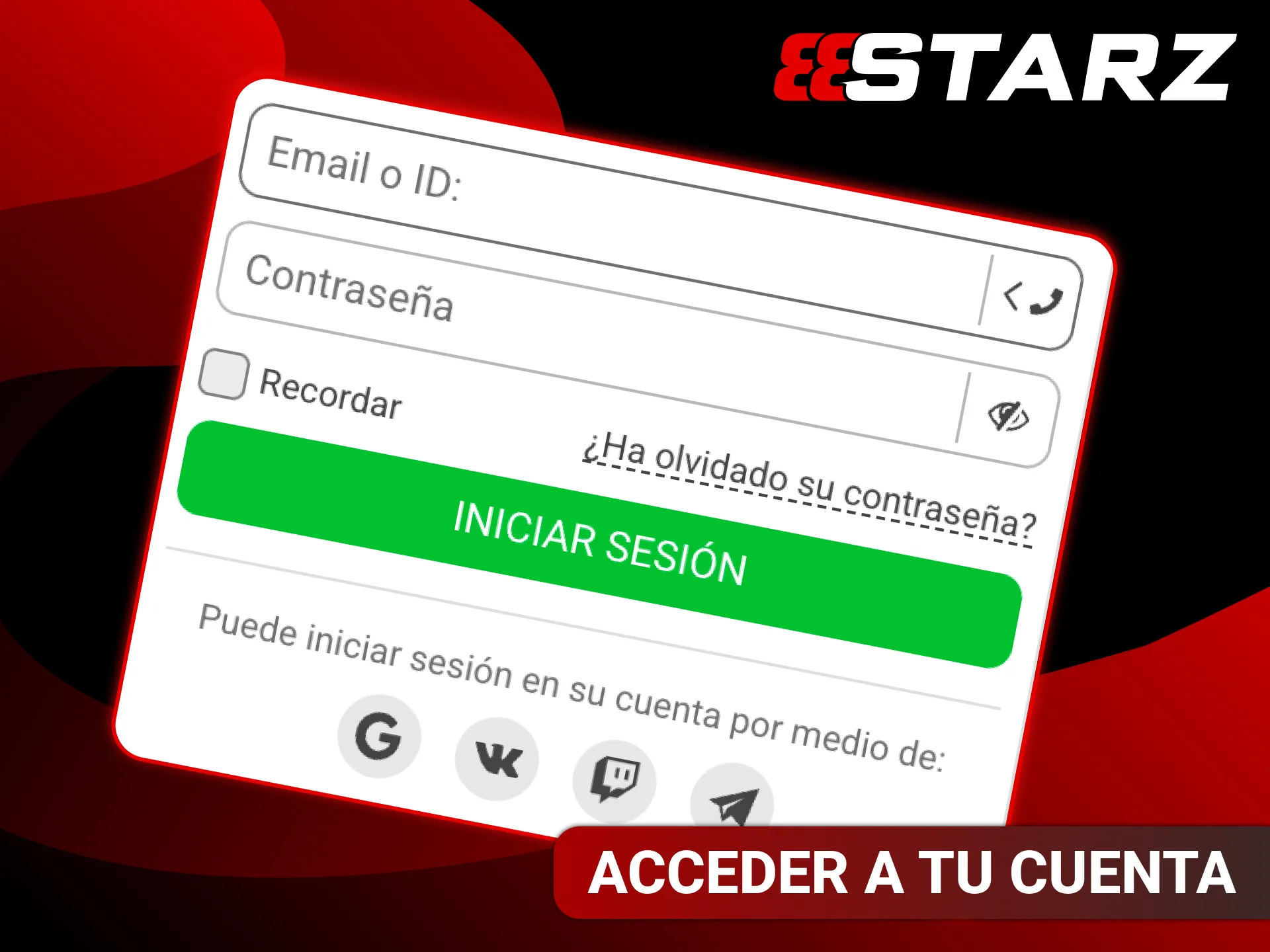 Haz clic para iniciar sesión en tu cuenta de 888starz y jugar.