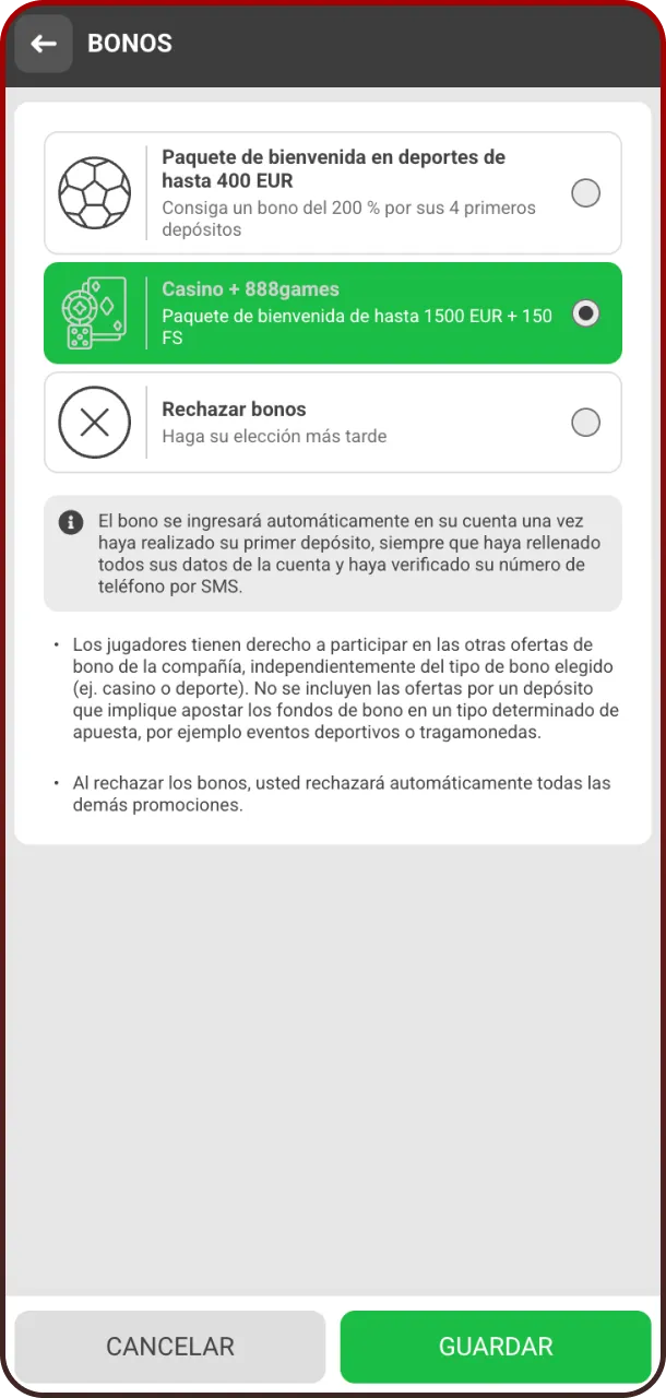 Determina los beneficios iniciales y maximiza tu primer depósito en 888starz España.