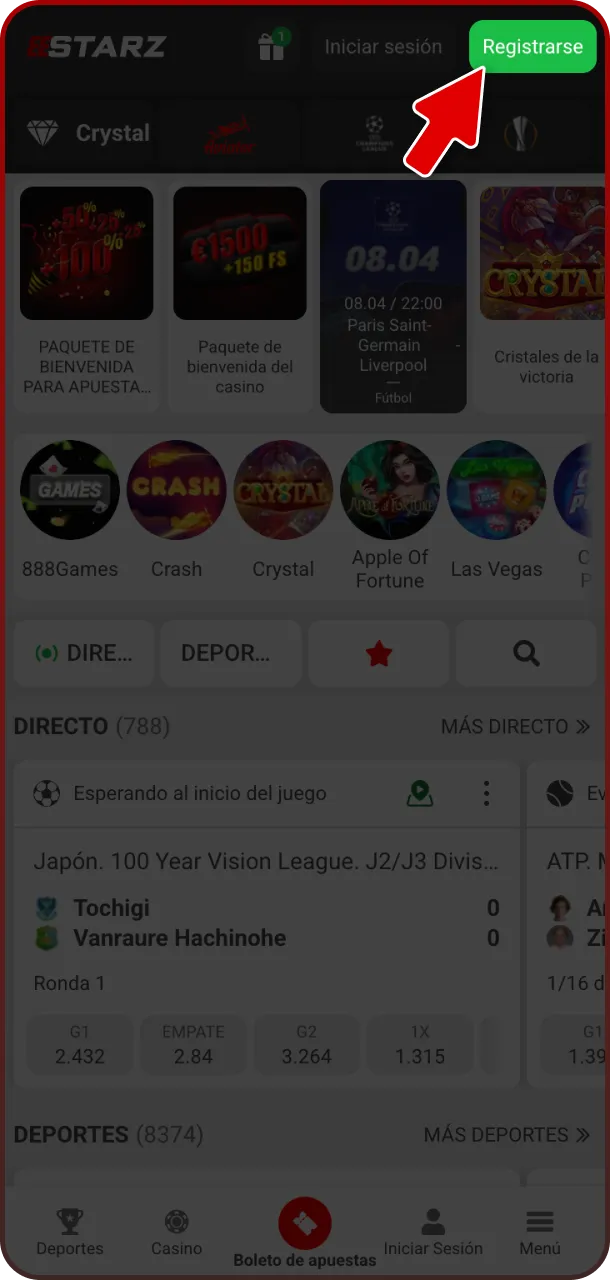 Inicia el registro en 888starz para acceder a las mejores apuestas online.